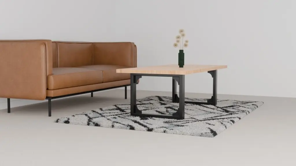 Table basse avec pieds Quadra