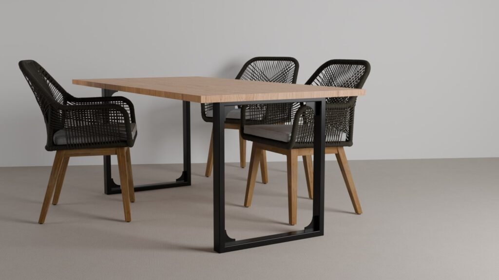 Table à manger avec pieds Quadra